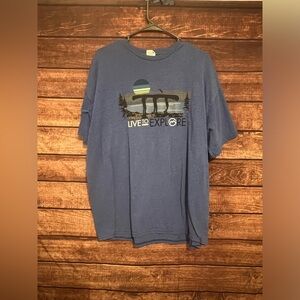 Magellan Outdoors Live To Explore 2XL Blue T Shirt Canoeing